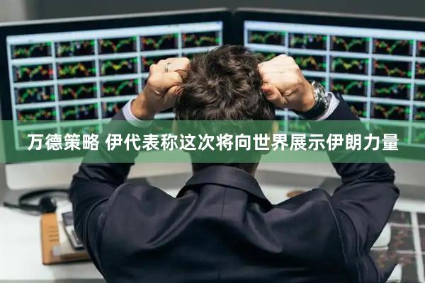 万德策略 伊代表称这次将向世界展示伊朗力量